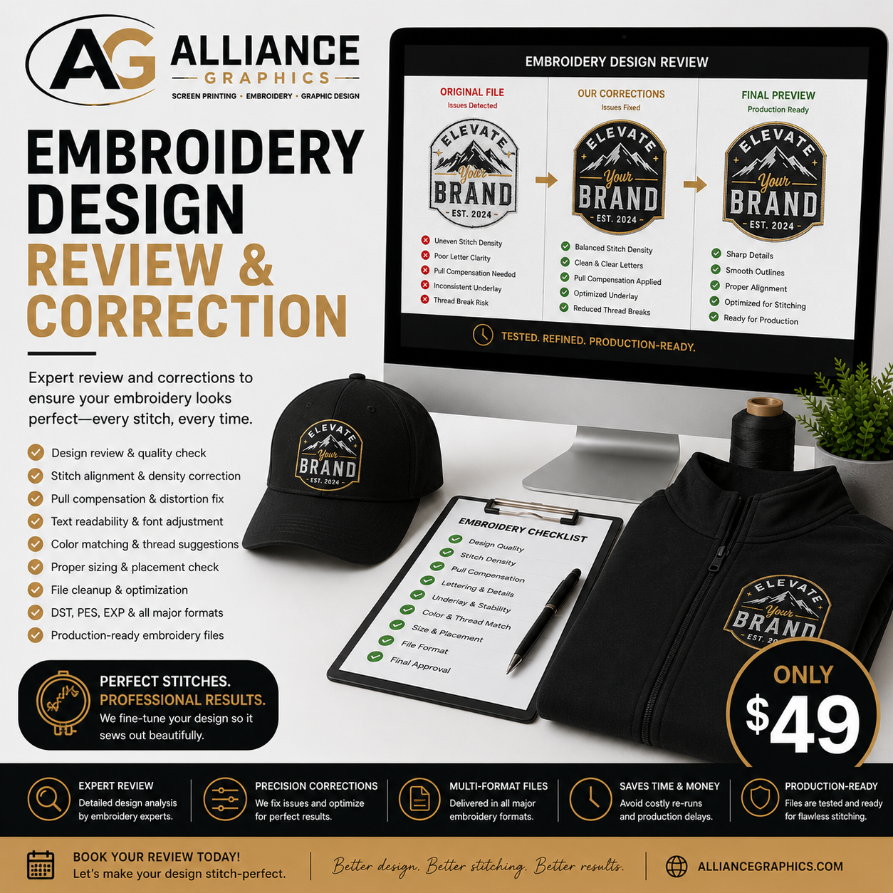 Embroidery Design Review & Correction